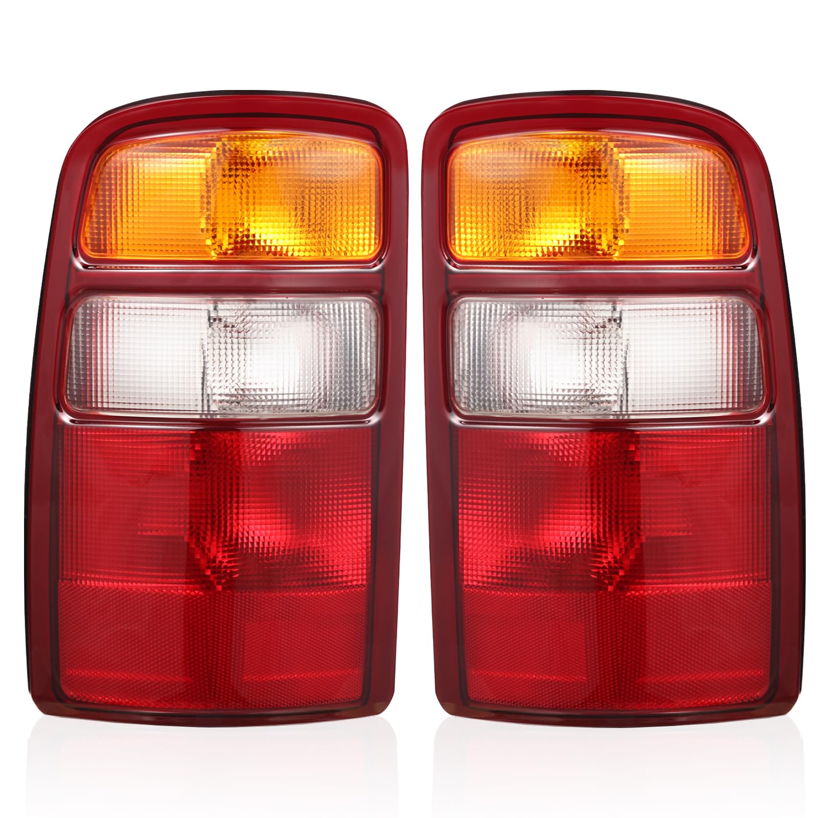 Nakuuly Tail Light Compatible With 2000-2006 Chevy Suburban 1500 2500 Tahoe GMC Yukon XL Denali Driver And Passenger Side Taillights Red Clear Rear Brake Lamp W/O Bulbs Harness - Foto 11