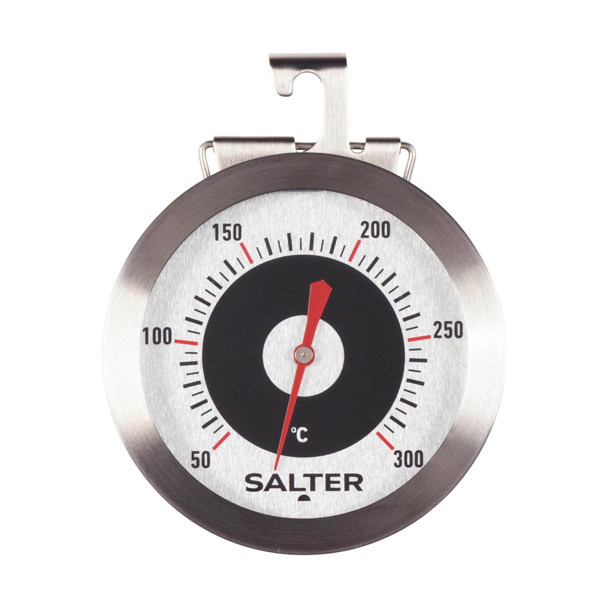 Salter Oven Thermometer - Stainless Steel Dial, Food Baking, Temperature Gauge 50 – 300°C, For Home/Kitchen, Hang or Stand in Oven, Instant Read, Adjustable Viewing Angle, Bold Display
