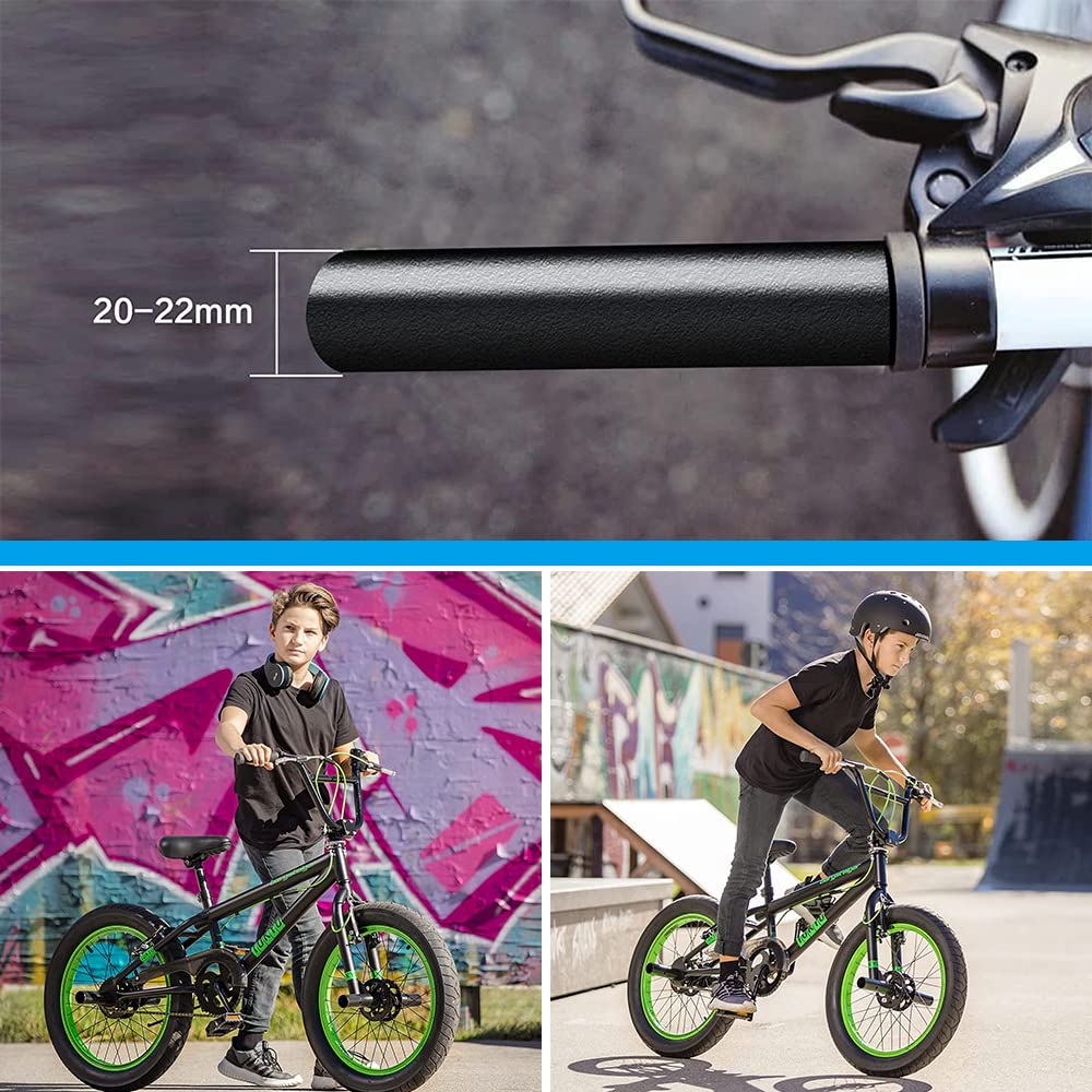 Kutrick ハンドルバーグリップ 145mm ソフトフランジレスロングネックグリップ プロスタントスクーターバー BMXバイクバー用