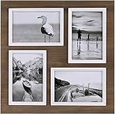 UMICAL 4x6 Picture Frames 4-Opening Solid Wood Collage Picture Frames Vintage Style Distressed Photo Frames with Real Glass for Table Top Stand or Wall Hanging