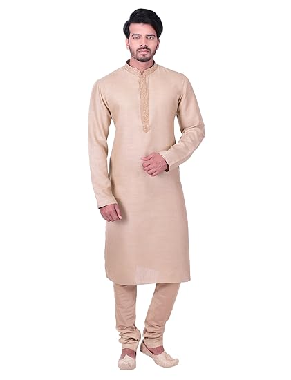 Men's Regular Fit Kurta & Churidar Set (S952727)