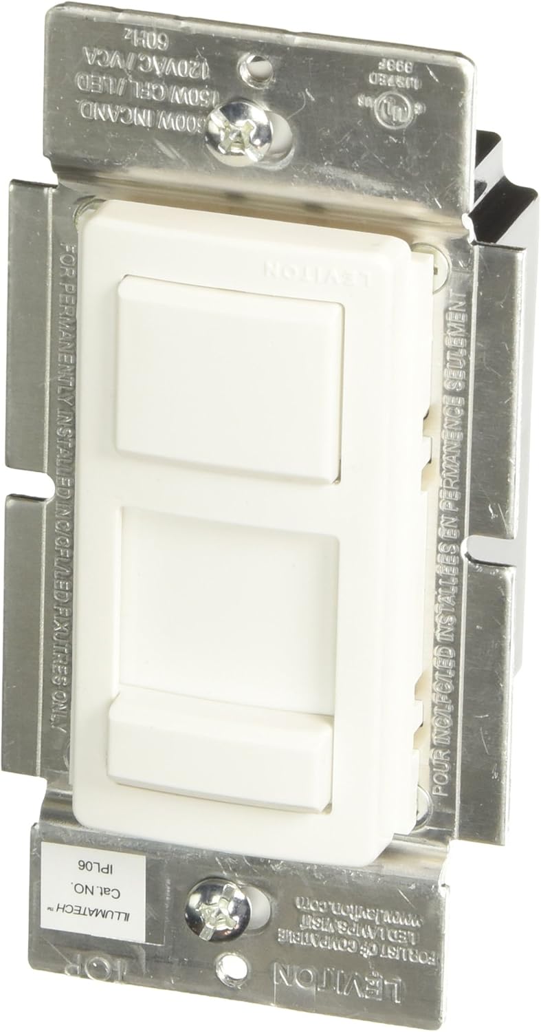 Leviton R50IPL0610M Single Pole 3 Way 120V Preset Slide Dimmer, Dimmer Switches Amazon Canada