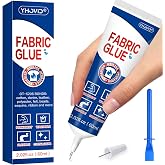 Fabric Glue for Clothing Permanent Washable, 60ML Liquid Stitch | Fabric Adhesive, Anti-Fray Check, Super No-Sew Clear fabric Glue for Patches, Clothes, Rhinestones, Caps, Fabric, Purses
