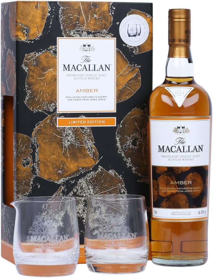 Macallan Amber 70cl With Glass Gift Pack 70 Cl 2016 Limited Edition Amazon Co Uk Beer Wine Spirits