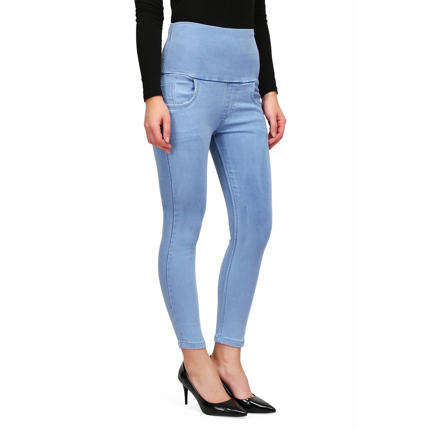 miss wow tummy tucker black strechable skinny denim jeans