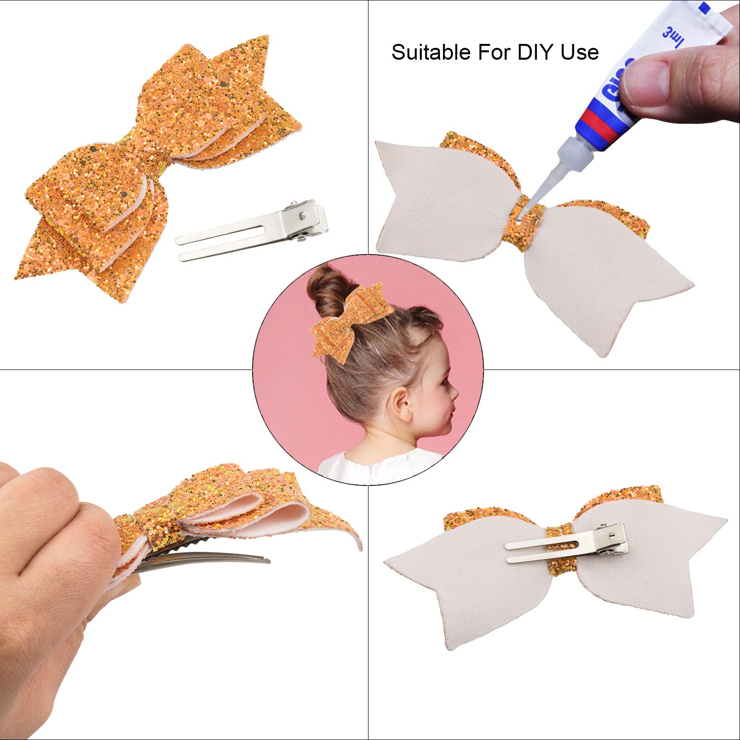 EAONE 60 Pieces Alligator Hair Clips, Hair Bow Clips Duck Bill Metal Hair Clip Professional Sectioning Clips Hairpins Assorted Size(1.80 Inch, 2.36 Inch, 3.5 Inch) for Salon Women Girls Bows DIY Accessories : Beauty