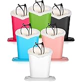 Weewooday 6 Pack Plush Lined Eyeglasses Holder Stand for Glasses Leather Reading Stand Case Protective Glasses Case (Trendy)