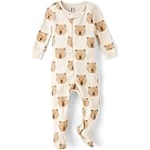 The Children's Place Unisex Baby And Toddler Long Sleeve 100% Cotton Zip-front One Piece Footed Pajama