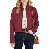 kipfall Womens Faux Suede Cropped Jackets Fall Fashion Winter Coats Lightweight Outerwear Oversized Motorcycle Jacket