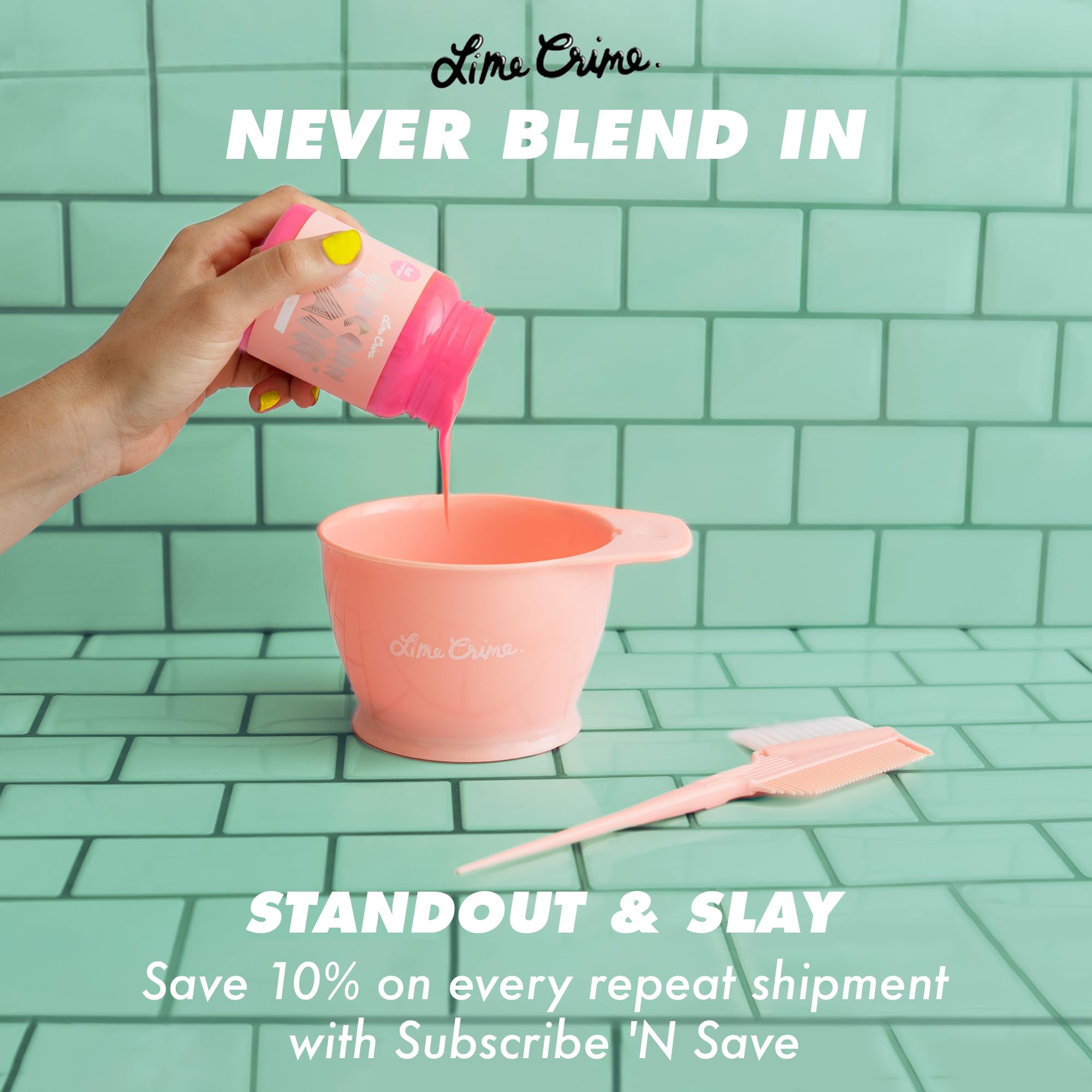 Lime Crime Pastel Colored Unicorn Hair Tint, Oyster (Lavender Grey) - Damage-Free Semi-Permanent Hair Color Conditions & Moisturizes - Temporary Hair Dye Kit Has Sugary Citrus Vanilla Scent - Vegan