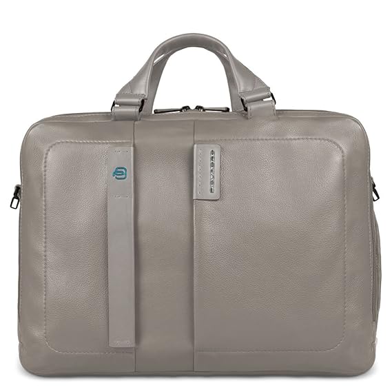 Piquadro Two-Handled Computer Bag with iPad and iPad Mini Compartment, Grey/Grey, One Size