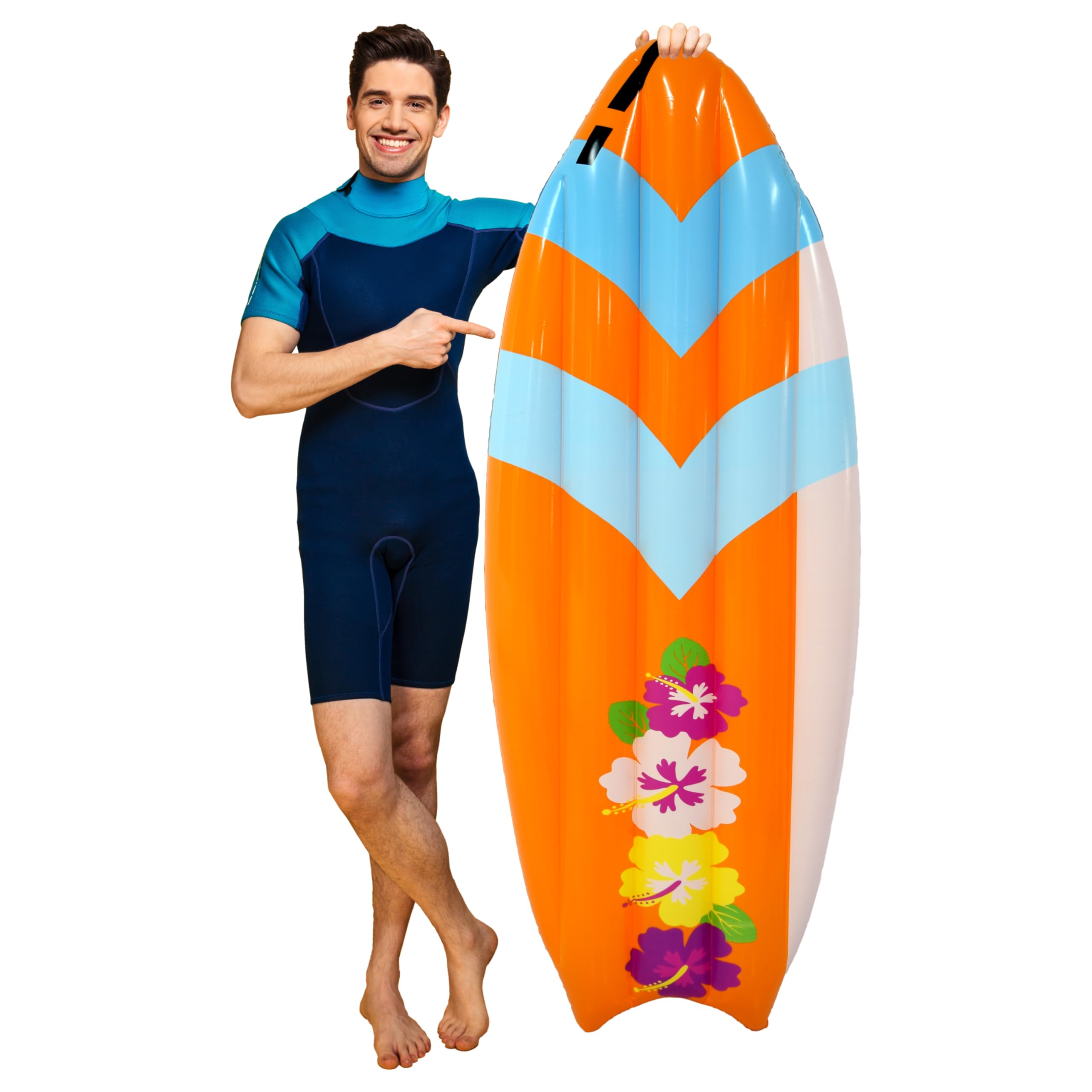 Photo 1 of 4E's Novelty 5.5 Feet Inflatable Surf Board Decoration, Pool Toy for Beach Inflatable Surfboard Float for Adults Kids Surfing Hawaiian Luau Beach Summer Party Prop Decoration (2)
