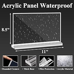 Arrobust Acrylic Sign Holder 8.5x11 Inches 6 Pack