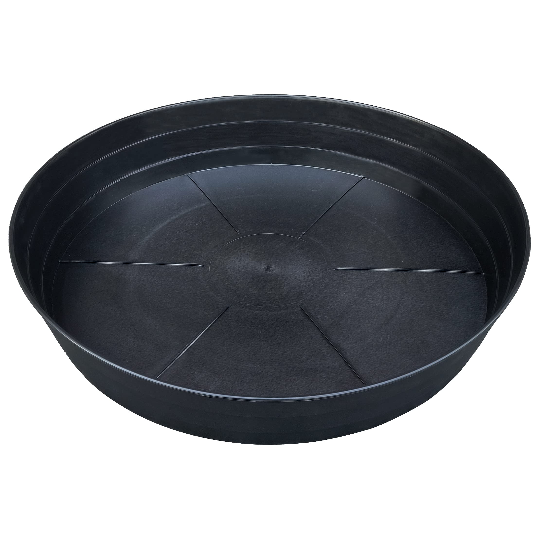 Photo 1 of 25 Inch Extra Large Planter Saucer, Extra-Deep 4.25 in Black Drip Trays for Flower Pot, Heavy Duty Drainage Tray Indoors No Holes, Plastic Plant Plate Water Catcher for Pots Base 19 20 21 22 in
