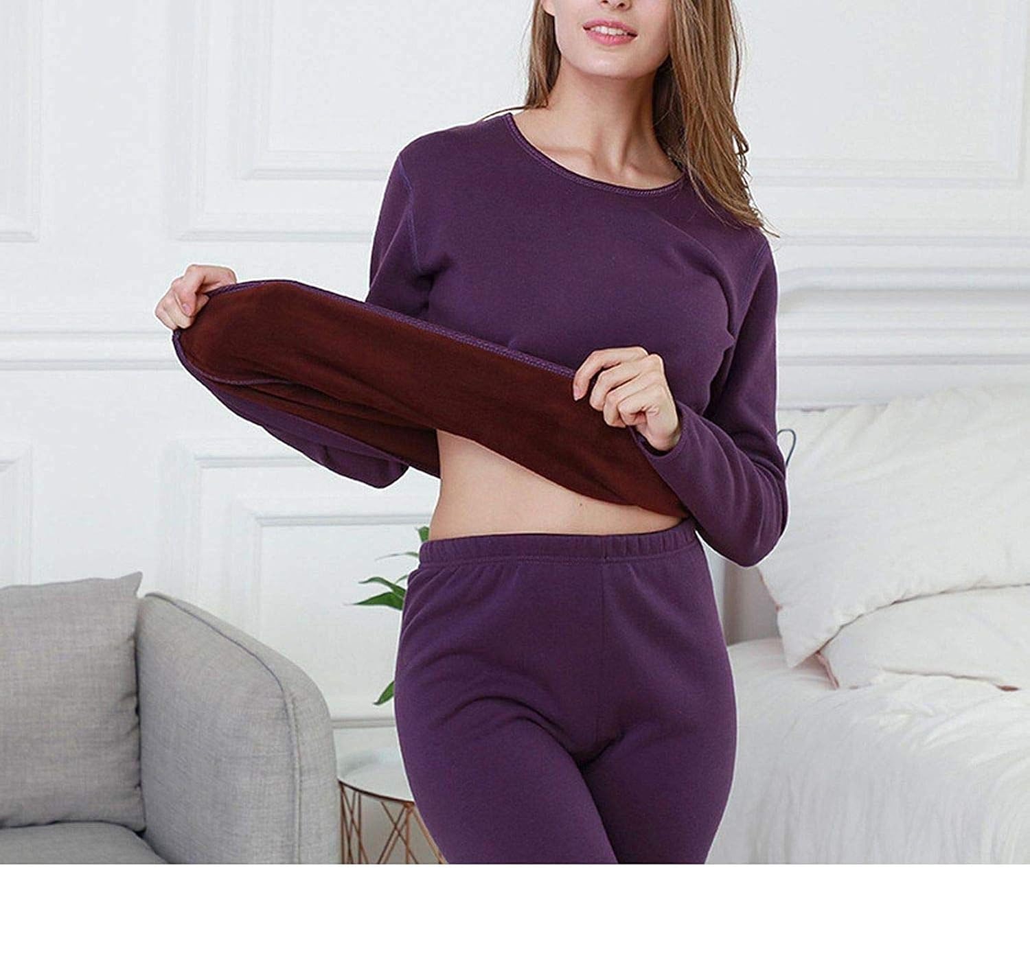 Apo7 Ch Thermal Underwear Sets Long Johns Winter Thermal Underwear Sets Men Women Shirt Pants Warm Thick Plus Velvet