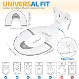 Orzbow Foldable Toddler Toilet Seat Portable Potty Training Seat White view 3