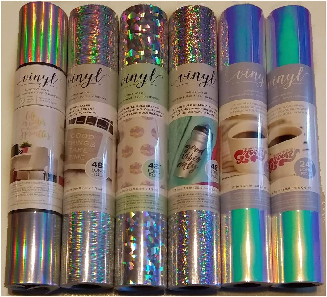 amazoncom adhesive holographic vinyl sheets 12 x 48 total each