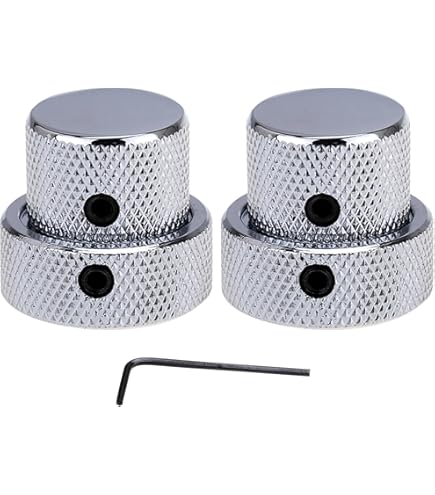 Amazon.com: Allparts Concentric Stacked Knobs Chrome fits