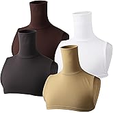 SATINIOR 4 Pcs Fake Turtleneck Dickey Collar for Women Fake Mock Blouse Detachable Faux Turtle Necks for Women Men