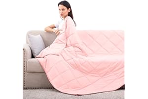 ROKDUK Weighted Blanket Twin 15 Pounds 48x72 in Cooling Weighted Blanket Throw Size for Adults 1800 Brushed Microfiber Heavy Blanket with Premium Glass Beads Pink