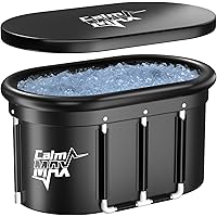 Oval Ice Bath Tub with Cover for Athletes XL Portable Cold Plunge Tub for Cold Water Therapy Ice Baths at Home (IB003)