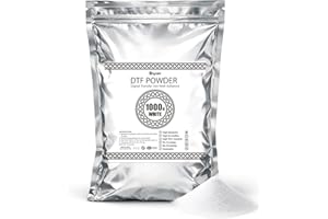 SHYXEN DTF Powder White 1000g, Premium Hot Melt Adhesive for Digital DTF Printing, Medium-Fine 80–200μm, Strong Adhesion, Smo