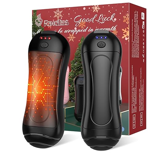 FANDLISS 2 in 1 Hand Warmers Rechargeable,2025 Newest Cylindrical Hand Warmers,3 Heating Modes,6000mAh Rechargeable Hand Warmer Handwarmers for Outdoor Work,Camping,Travel,Cold places,Black