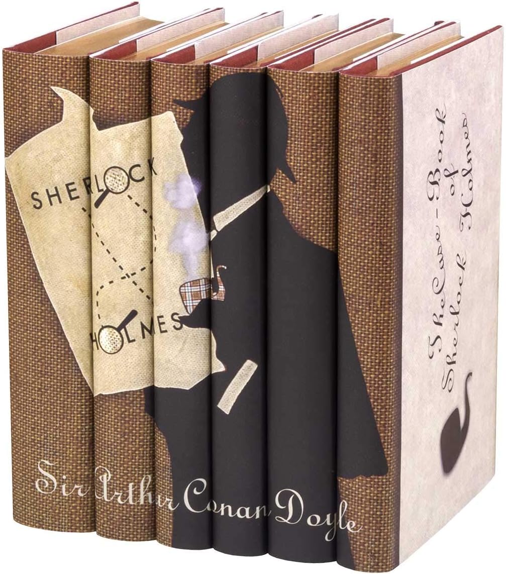 Sherlock Holmes | Six-Volume Hardcover Book Set with Custom Designed Juniper Books Dust Jackets | Author Arthur Conan Doyle