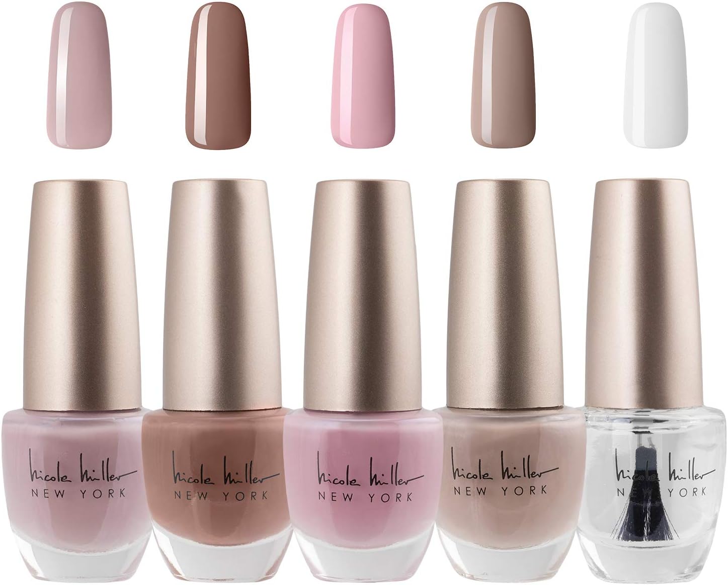 Nicole Miller Nail Polish Set, 5 Piece Nude Nail Polish