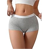 SHENHE Women's Boyshort Underwear Mid Rise Soft Comfy Full Coverage Boxer Brief Panty
