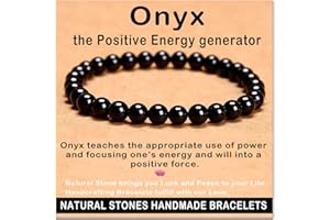 AD Beads Handmade Gemstone Stretch Elastic Bracelet Crystal Healing Reiki Nature's Beauty and Spiritual Essence Unisex