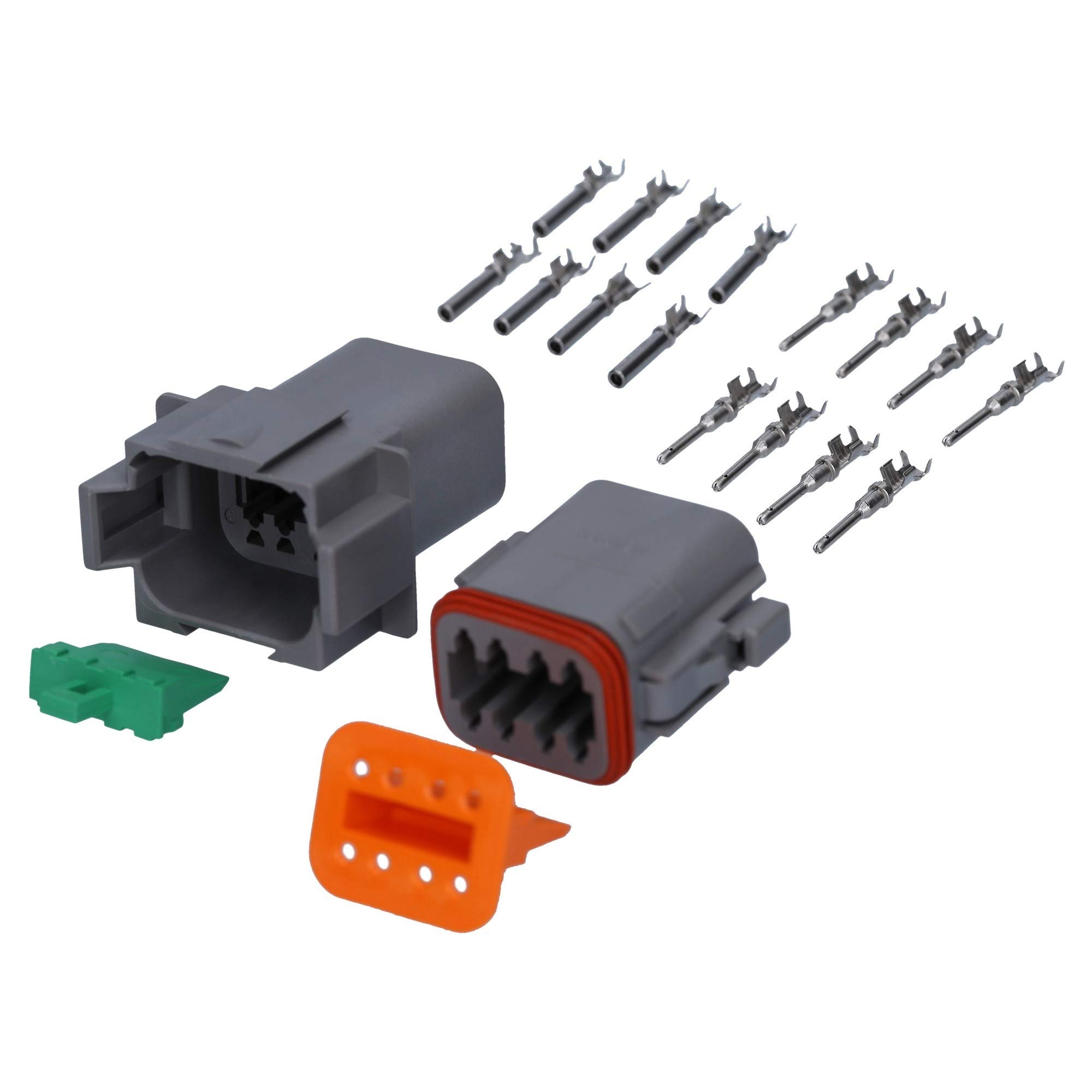 Waterproof Car Industrial Plug, 8 Pin 0.75 – 1.0 mm² Set of German DT i Original 5517-1216 from the German manufacturer