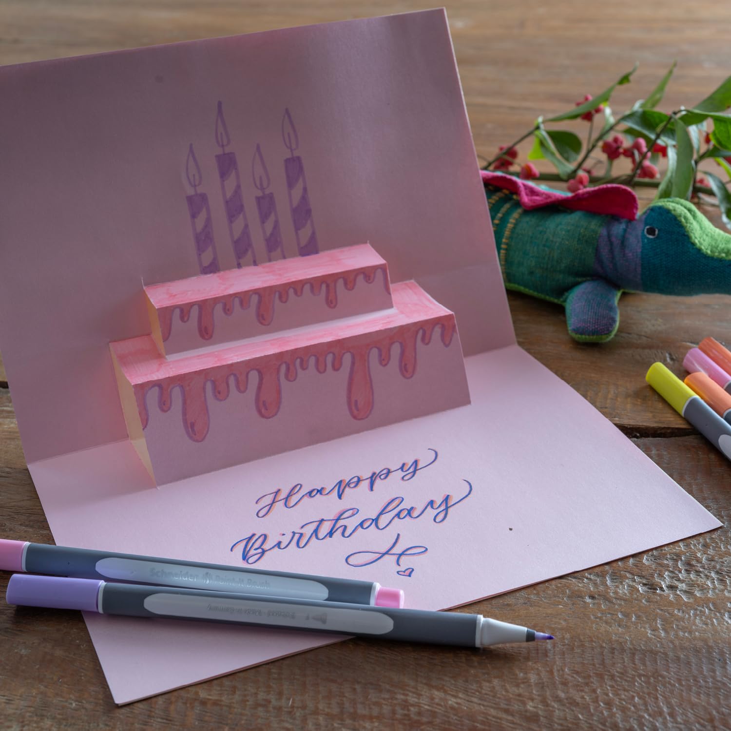 Schneider Brushpen Paint-It 070 (Premium-Pinselstifte mit flexibler Spitze und leuchtenden Farben für Kalligraphie, Hand-Lettering und mehr) 10 Stück sortiert Set 2 6