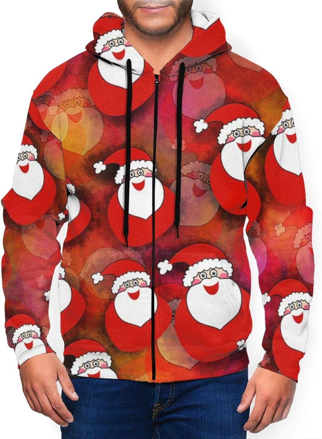santa zip up hoodie