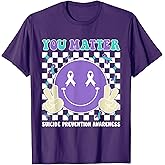 You Matter Teal Purple Suicide Awareness Mental Health T-Shirt