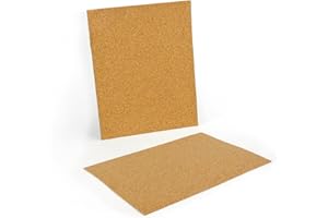Hygloss Products Cork Sheets - 2 Mil Thick Cork Sheets - 8.5 x 11 Inches, 2 Sheets