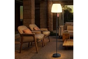 NiceBuy Solar Outdoor Floor Lamp for Patio Waterproof Solar Power Outdoor Lamps Cordless Battery Operated USB Rechargeable,RGB Color Height Adjustable for Lawn Yard Porch Indoor
