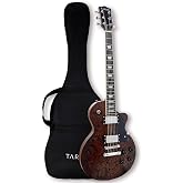 TARIO Electric Guitar Surface engraving pattern design Guitar Okoume Body with Bag