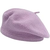 ZLYC Wool Kids Beret Hat Girls Solid Color Artist French Beret Cap