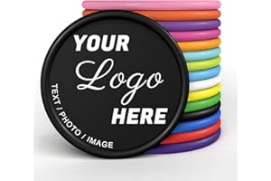 Qansean 200-1000 Custom Plastic Chips – Full Color Double-Sided Printing with Logo/Text/Design – 15 Colors Great for Personal