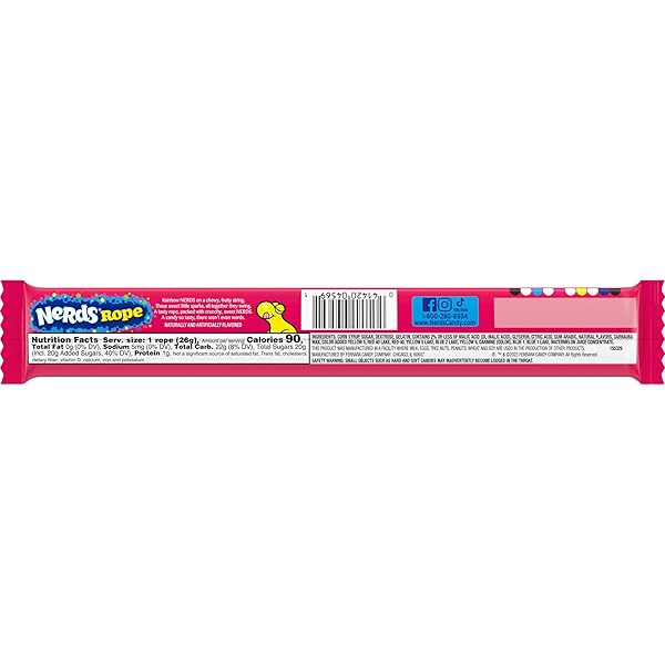 NERDS ROPE, CANDY, RAINBOW, CRUNCHY AND GUMMY, 0.92 OZ