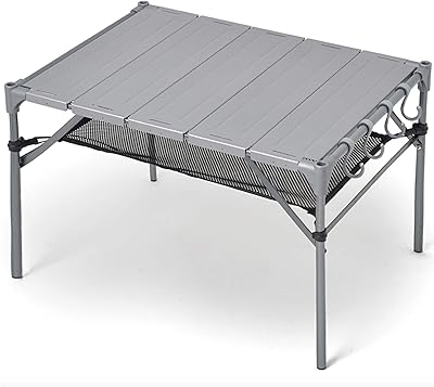 キャンプ テーブル 【S字フック4個＋脚キャップ付き】 無限連結可能 耐荷重40kg 耐熱200度 GUAPO