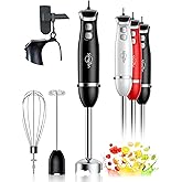Sangcon Immersion Blender Handheld, 3-in-1 Hand Blender Electric, 400W Handheld Blender, Stainless Steel Blade Stick Blender 