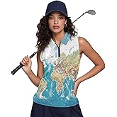 Biyejit Sleeveless Golf Shirts for Women Lightweight Casual V Neck 1/4 Zip Up Tank Top Tennis Shirts for Women Plus Size