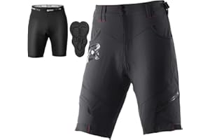 ROCKBROS Men's Mountain Bike Shorts Padded Baggy MTB Cycling Shorts Loose Fit