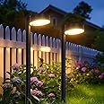 E-Kong Solar Pathway Lights Outdoor 2 Pack, Bright with 12 LED Solar Lights Outdoor for Yard, Long Lighting Over 12 Hours, Waterproof Auto On/Off Solar Powered Garden Lights for Path Walkway Decor