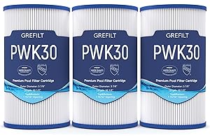 Grefilt 31489 Hot Tub Filter Replacements for Hot Springs Spa Filters, PWK30, Unicel C-6430, Filbur FC-3915, 71825, 73178, 73250, P/N0969601, 30 sq.ft. 3-Pack