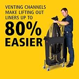 Rubbermaid Slim Jim Vented Container Tall 87 L Black Waste Bin view 3