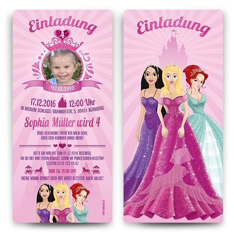 Biglietti Di Invito Di Compleanno Dei Bambini Principessa