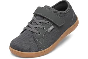 TIKVAW Little/Big Kids Barefoot Shoes Boys Breathable Walking Sneakers Girls Lightweight Wide Toe Box Shoes for Indoor Outdoor